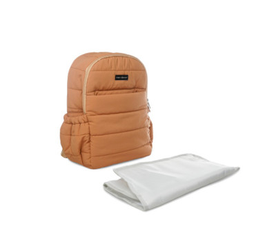 Mochila con Cambiador Plumini para Bebés Ocre