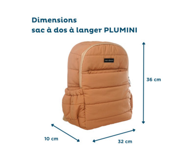 Mochila con Cambiador Plumini para Bebés Ocre