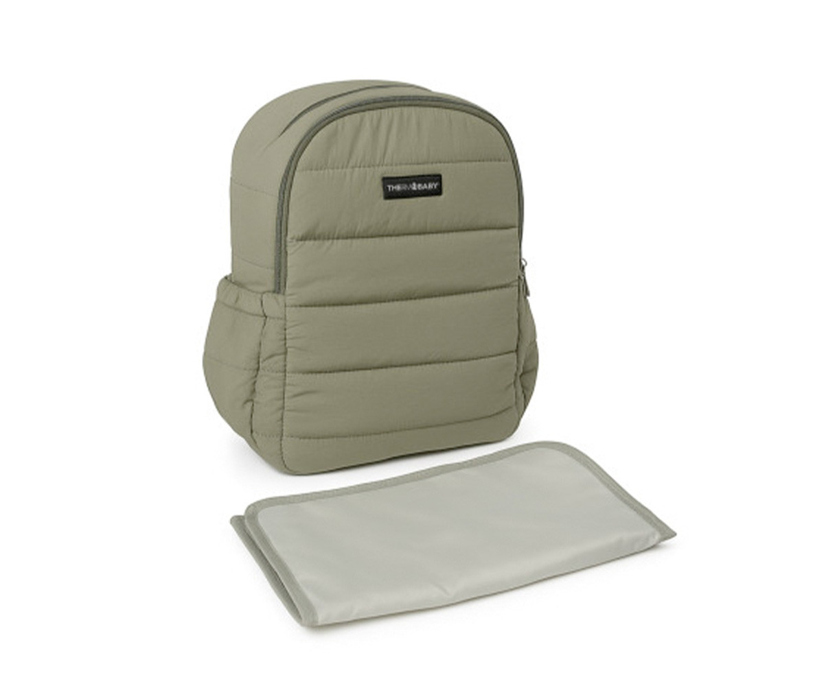 Mochila con Cambiador Plumini para Bebés Vert Cactus