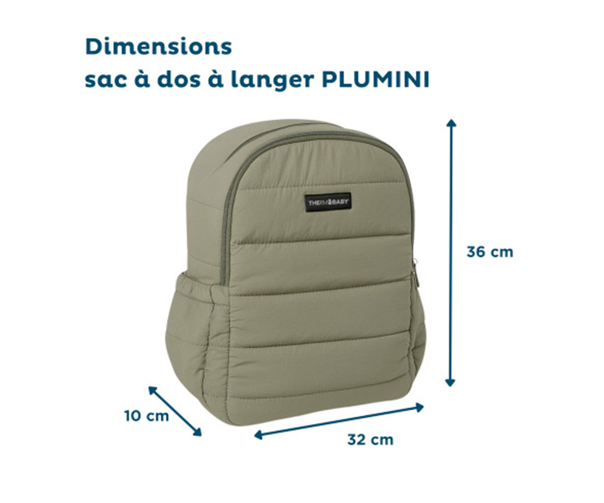 Mochila con Cambiador Plumini para Bebés Vert Cactus