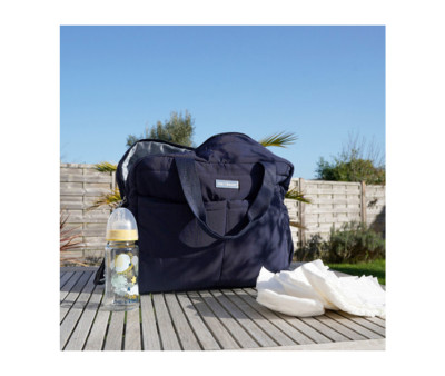 Bolso Carro Bebé Pluméa Bleu Nuit con Cambiador