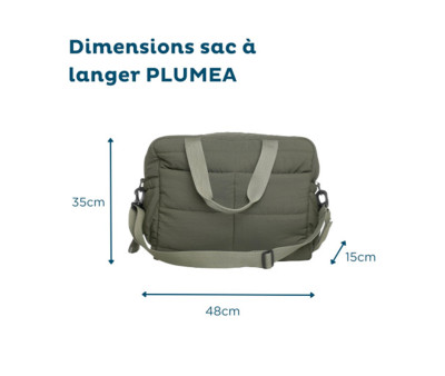 Bolso Carro Bebé Pluméa Kaki con Cambiador