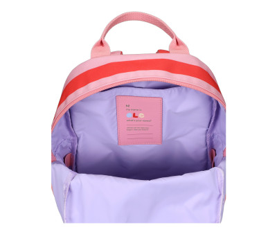 Mochila escolar Ole Medium personalizável Stripe Poppy Red + Litchi