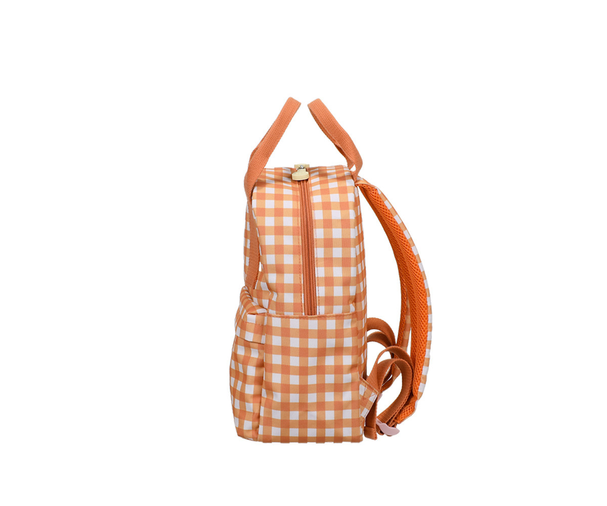 Mochila infantil pequena personalizável Gingham