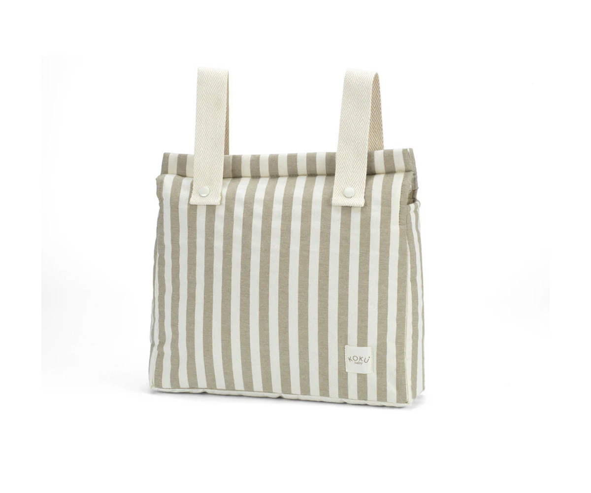 Borsa Organizer Passeggino Stripe Topo Green