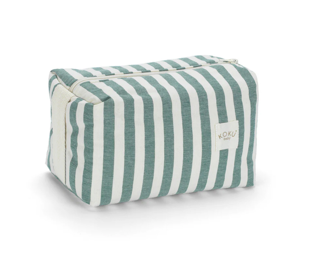 Neceser Stripe Green Khaki