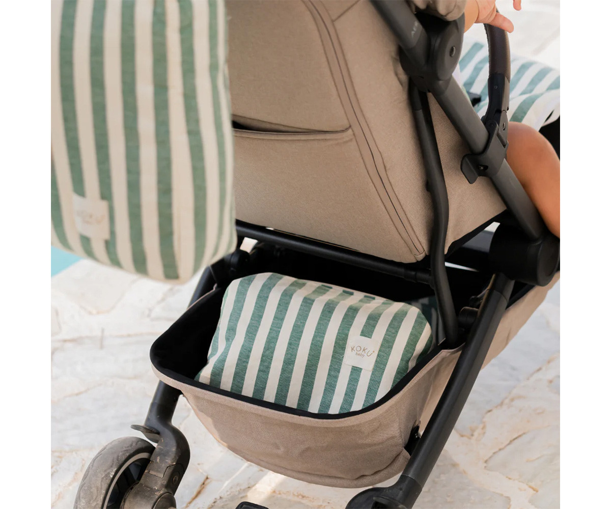 Neceser Stripe Green Khaki