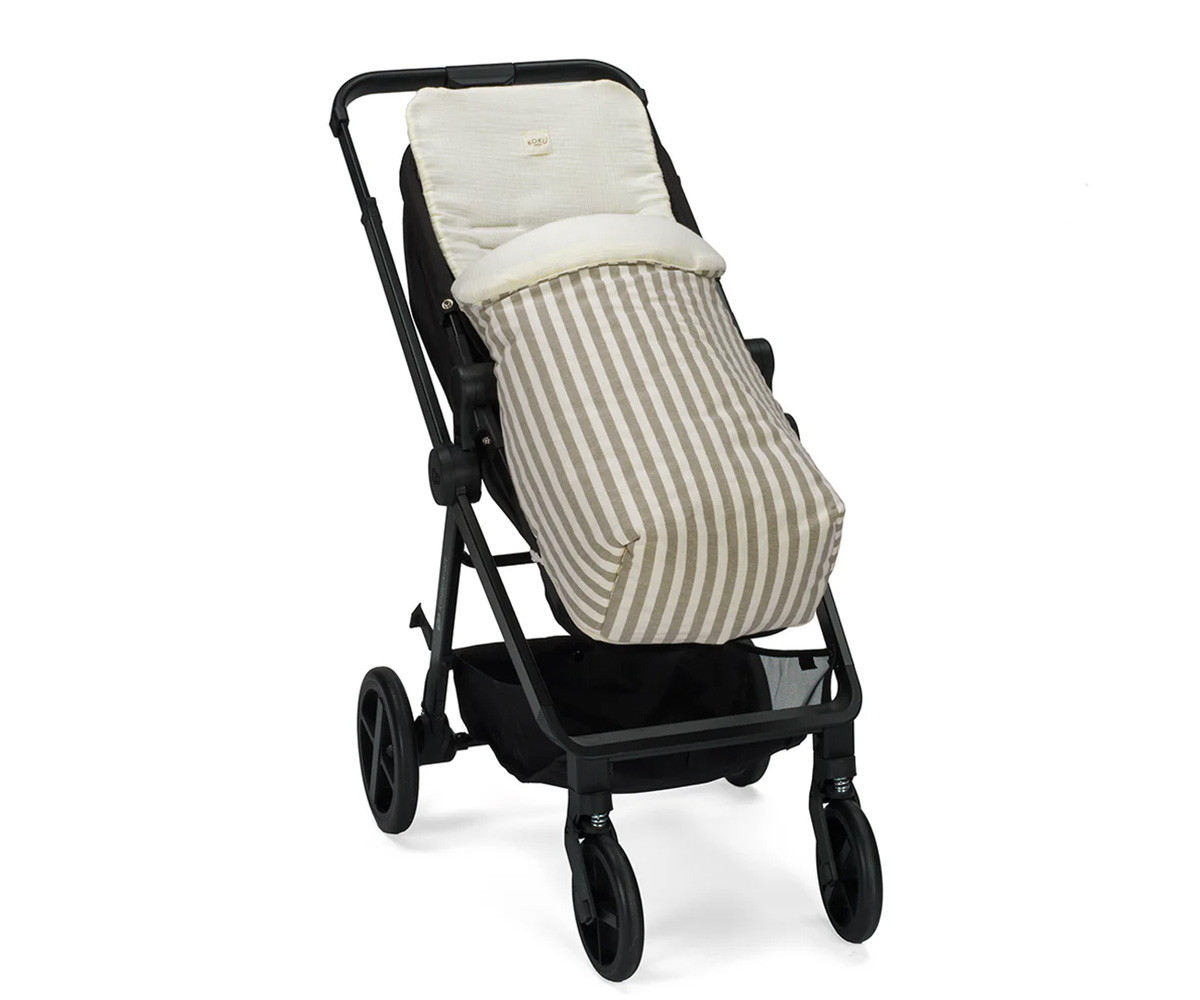 Sacco Passeggino Stripe Topo Green