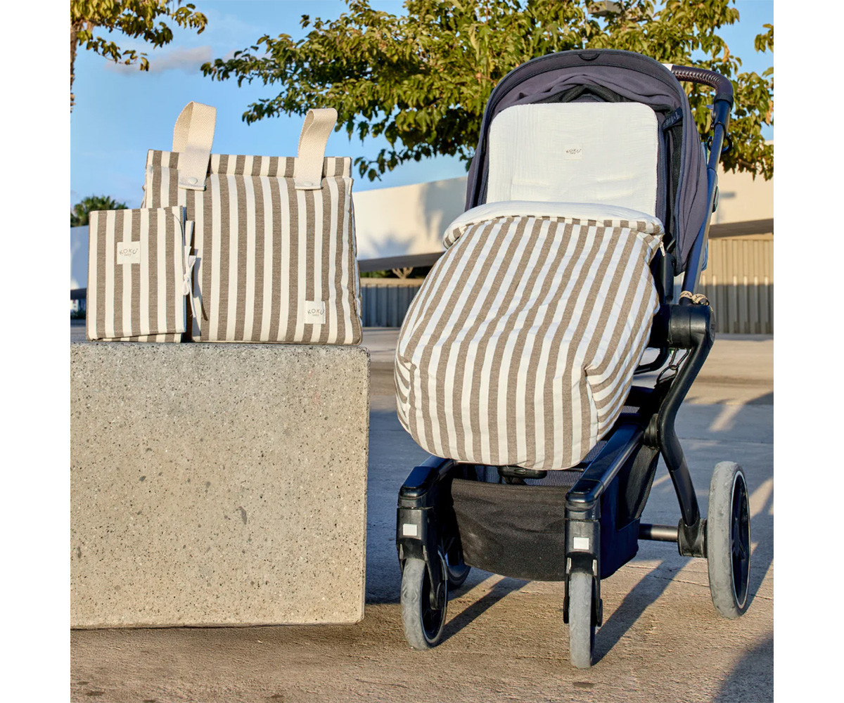 Sacco Passeggino Stripe Topo Green