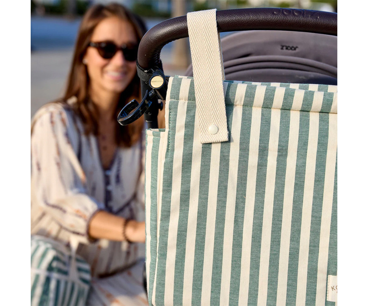 Borsa Organizer Passeggino Stripe Green Khaki