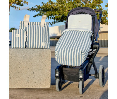 Sacco Passeggino Stripe Navy Blue