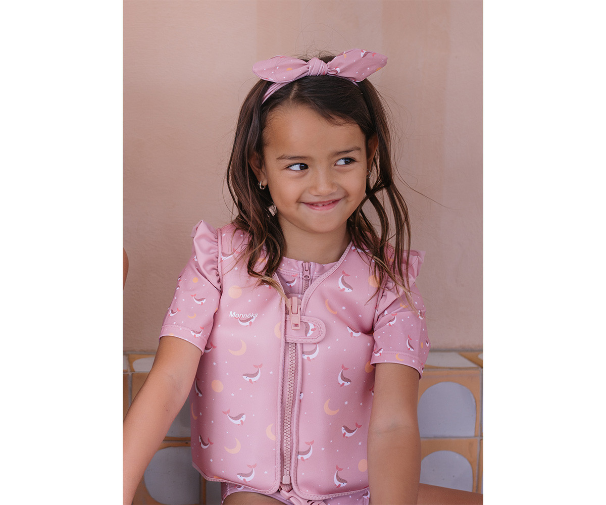 Chaleco Flotador Aprendizaje Whale Pink