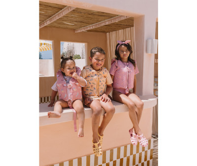 Chaleco Flotador Aprendizaje Whale Pink