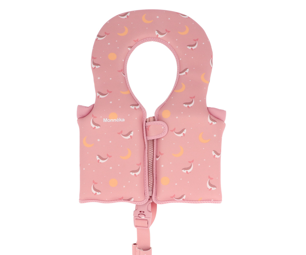 Chaleco Flotador Aprendizaje Whale Pink Talla 1-2 años