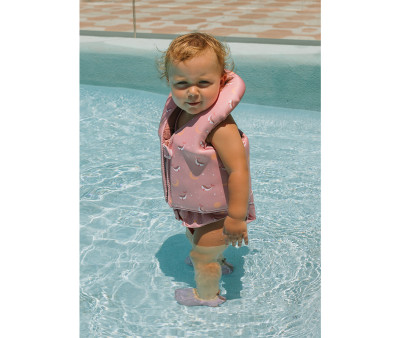 Chaleco Flotador Aprendizaje Whale Pink Talla 1-2 años