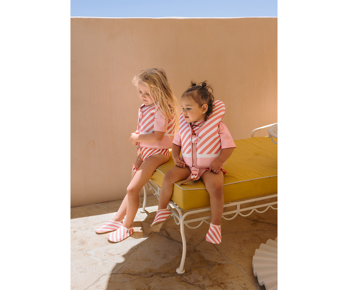 Chaleco Flotador Aprendizaje Stripes Bloom & Blush Talla 1-2 años