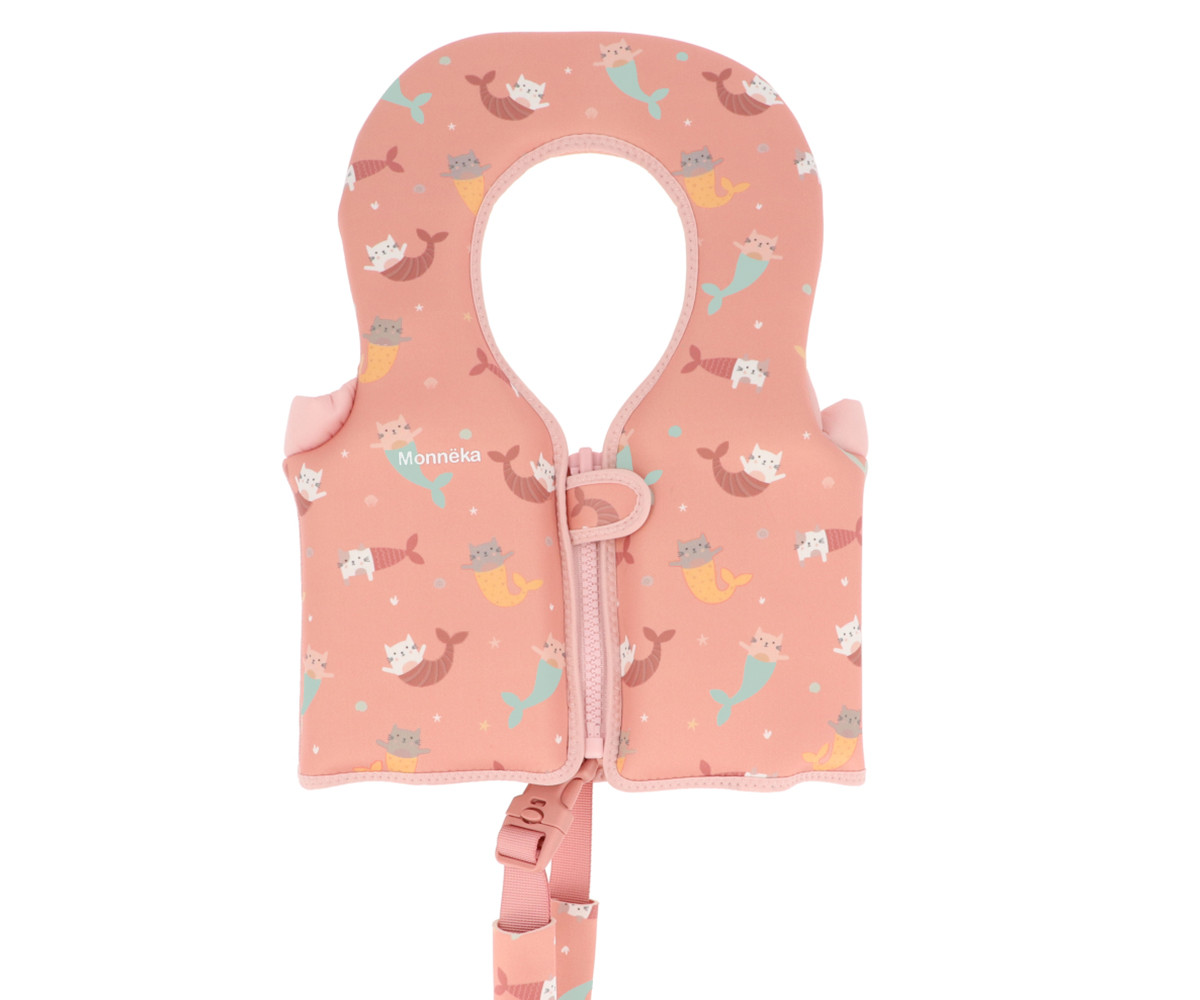 Chaleco Flotador Aprendizaje Mermaid Cats Talla 1-2 años