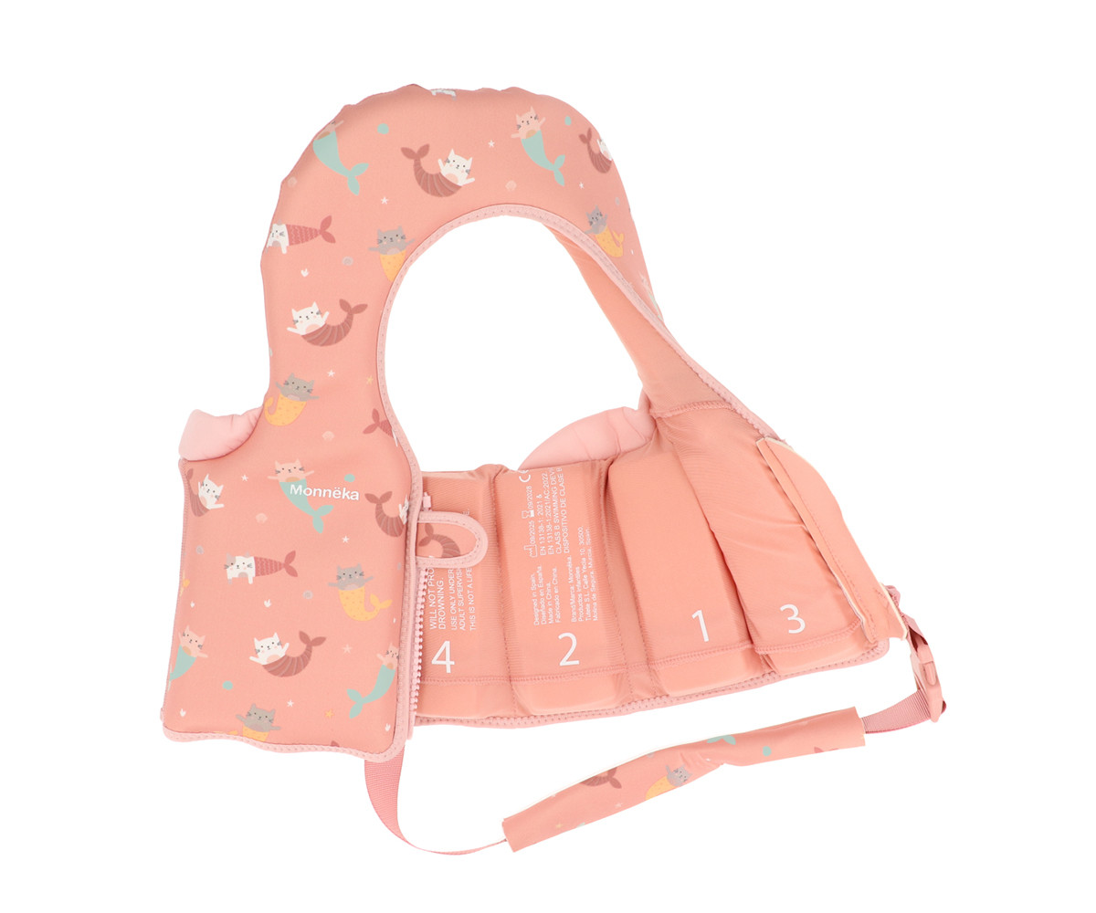 Chaleco Flotador Aprendizaje Mermaid Cats Talla 1-2 años