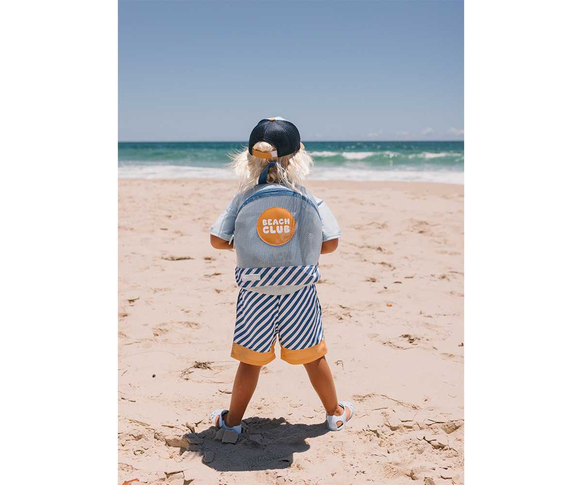 Sand Free Beach Backpack Stripes Blues & Beyond