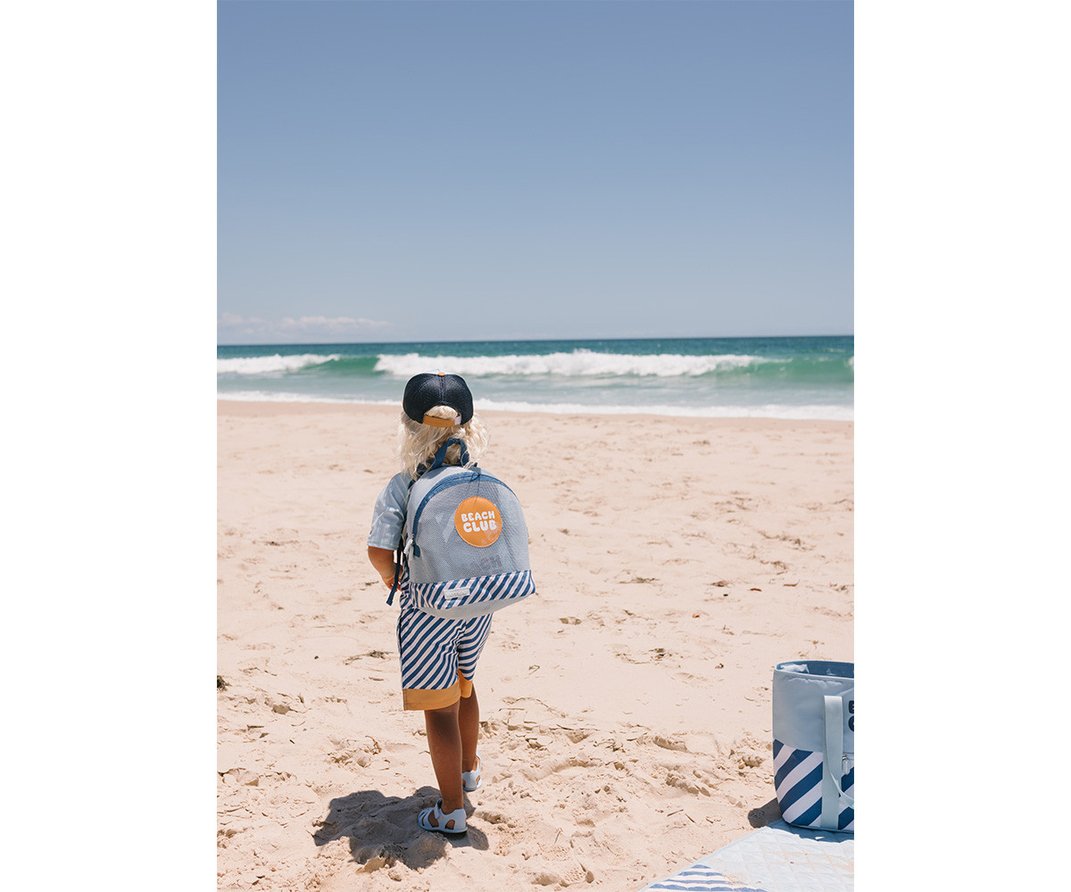 Sand Free Beach Backpack Stripes Blues & Beyond