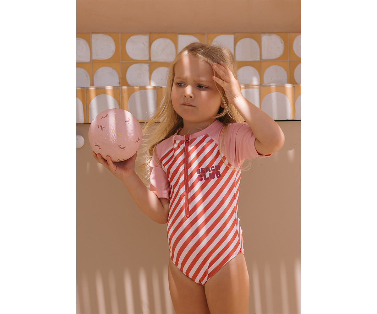 Bañador con Cremallera Stripes Bloom & Blush