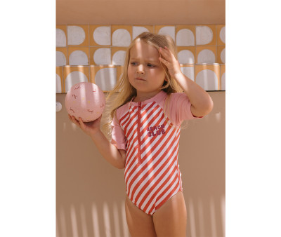 Bañador con Cremallera Stripes Bloom & Blush
