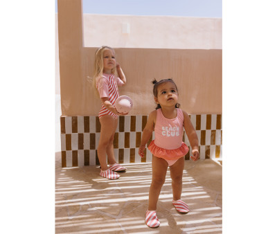 Costume Intero Incrociato con Volanti Stripes Bloom & Blush