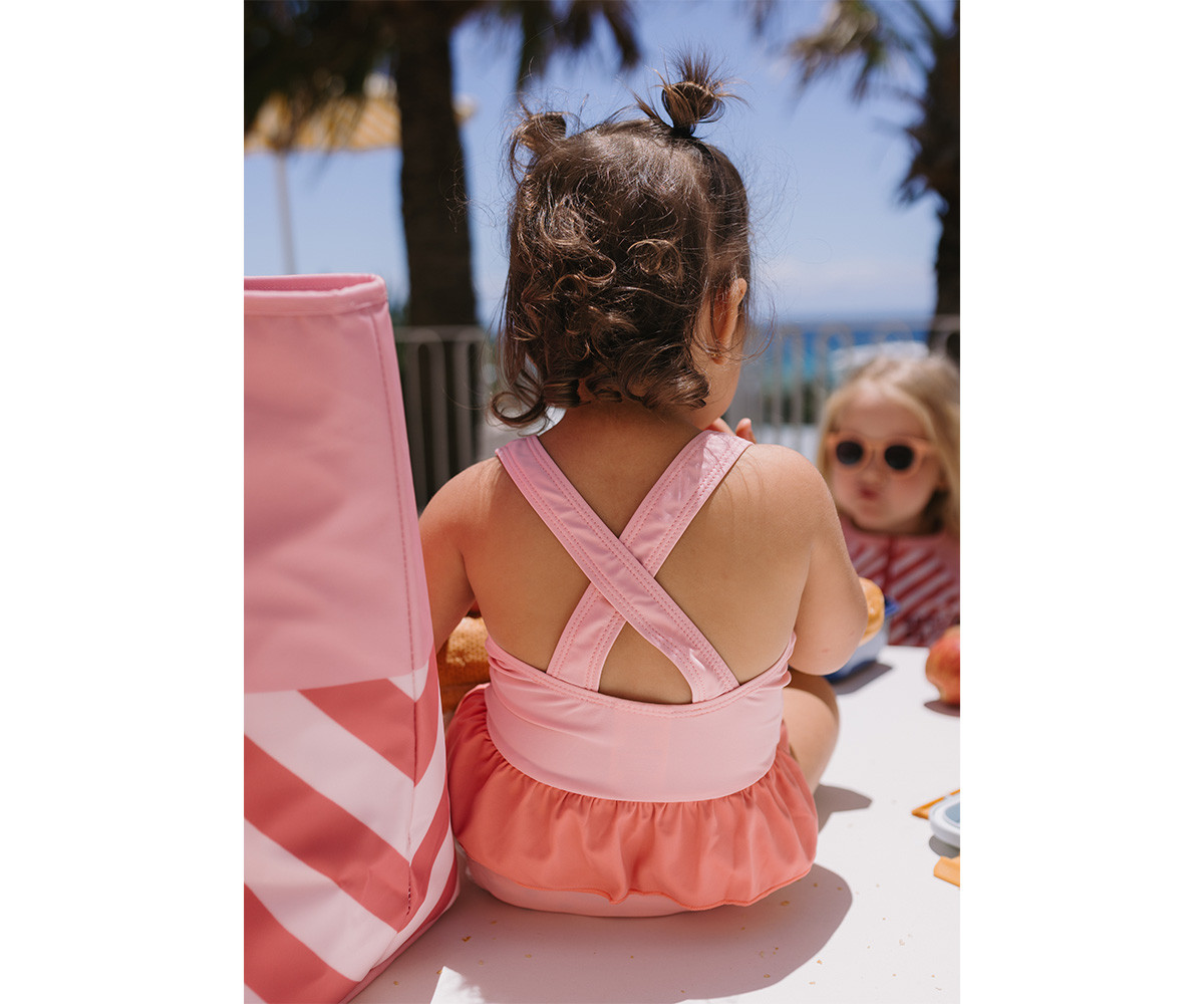 Costume Intero Incrociato con Volanti Stripes Bloom & Blush