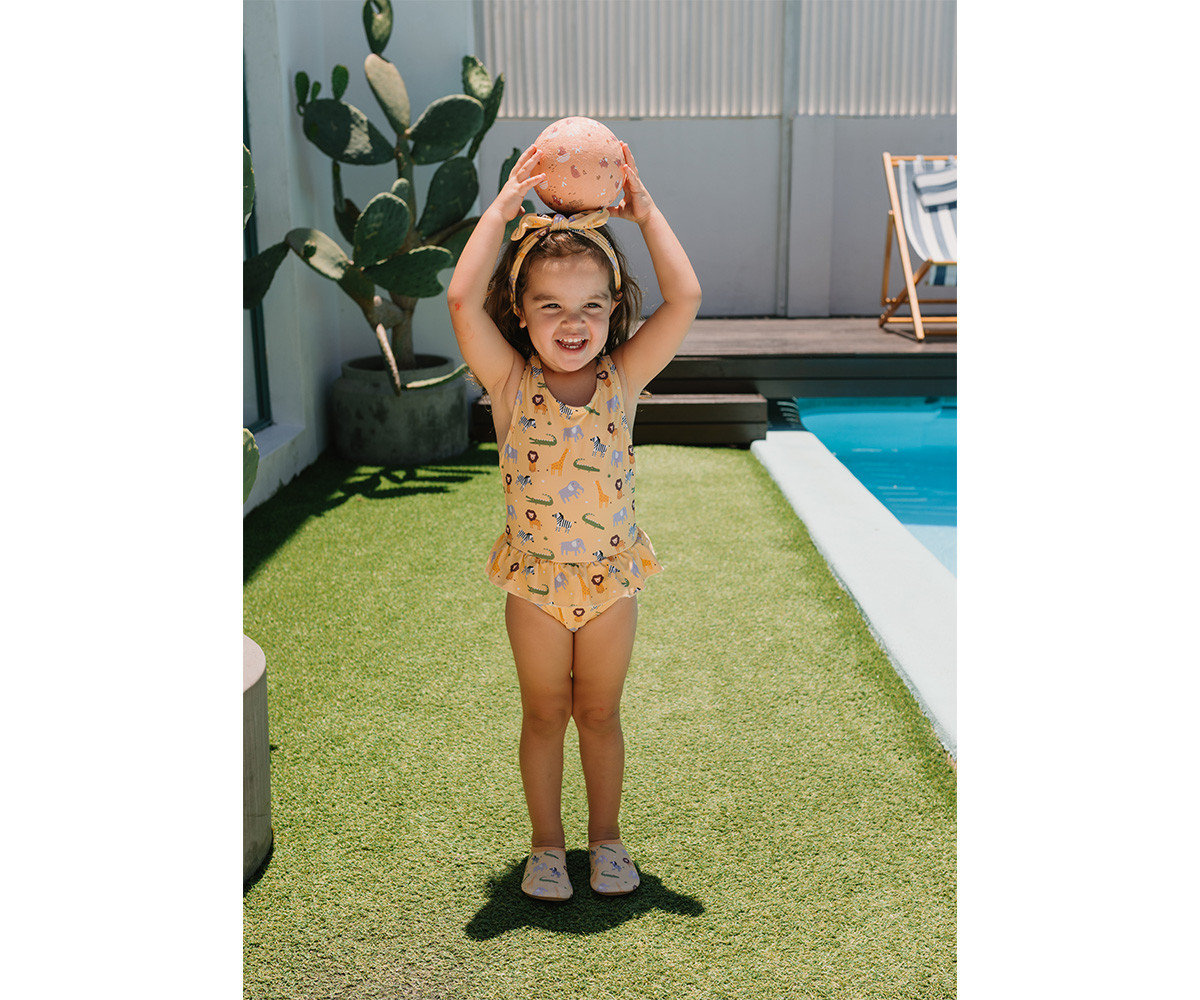 Costume Intero Incrociato con Volanti Wild Animals