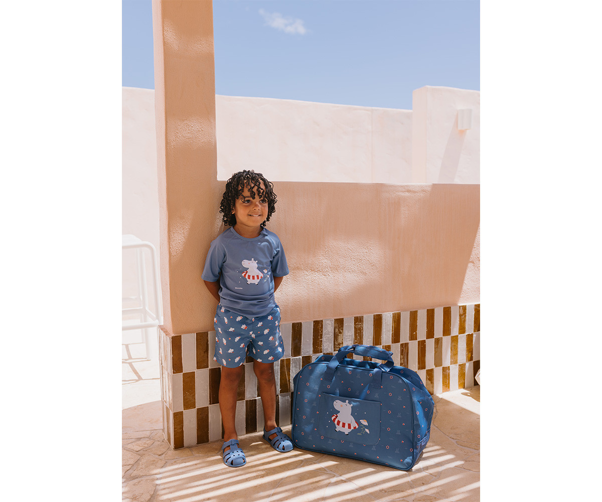Bolsa de praia  com malha Hippos Personalizável