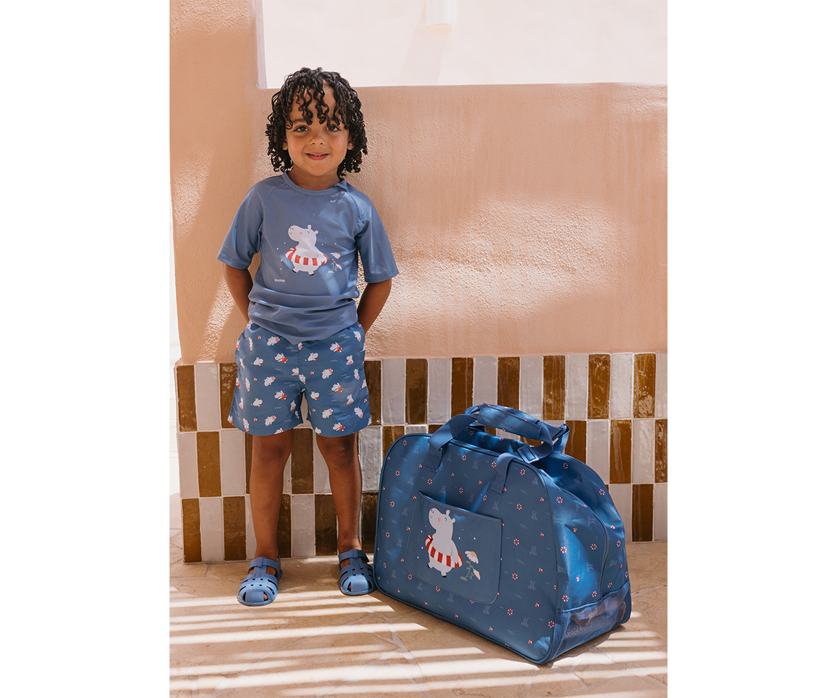 Bolsa de praia  com malha Hippos Personalizável