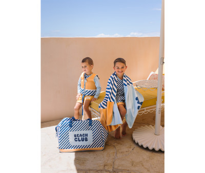 Bolsa de praia com malha  Personalizável Stripes Blues & Beyond