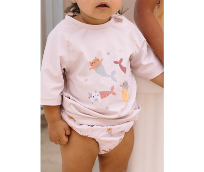 Camiseta de proteção solar Mermaid Cats