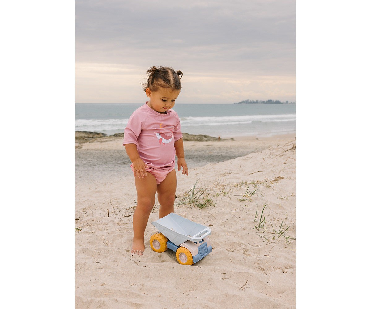 Camiseta de proteção solar Rosa Whale Pink