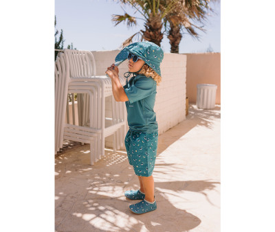 Camiseta de proteção solar Whale Teal