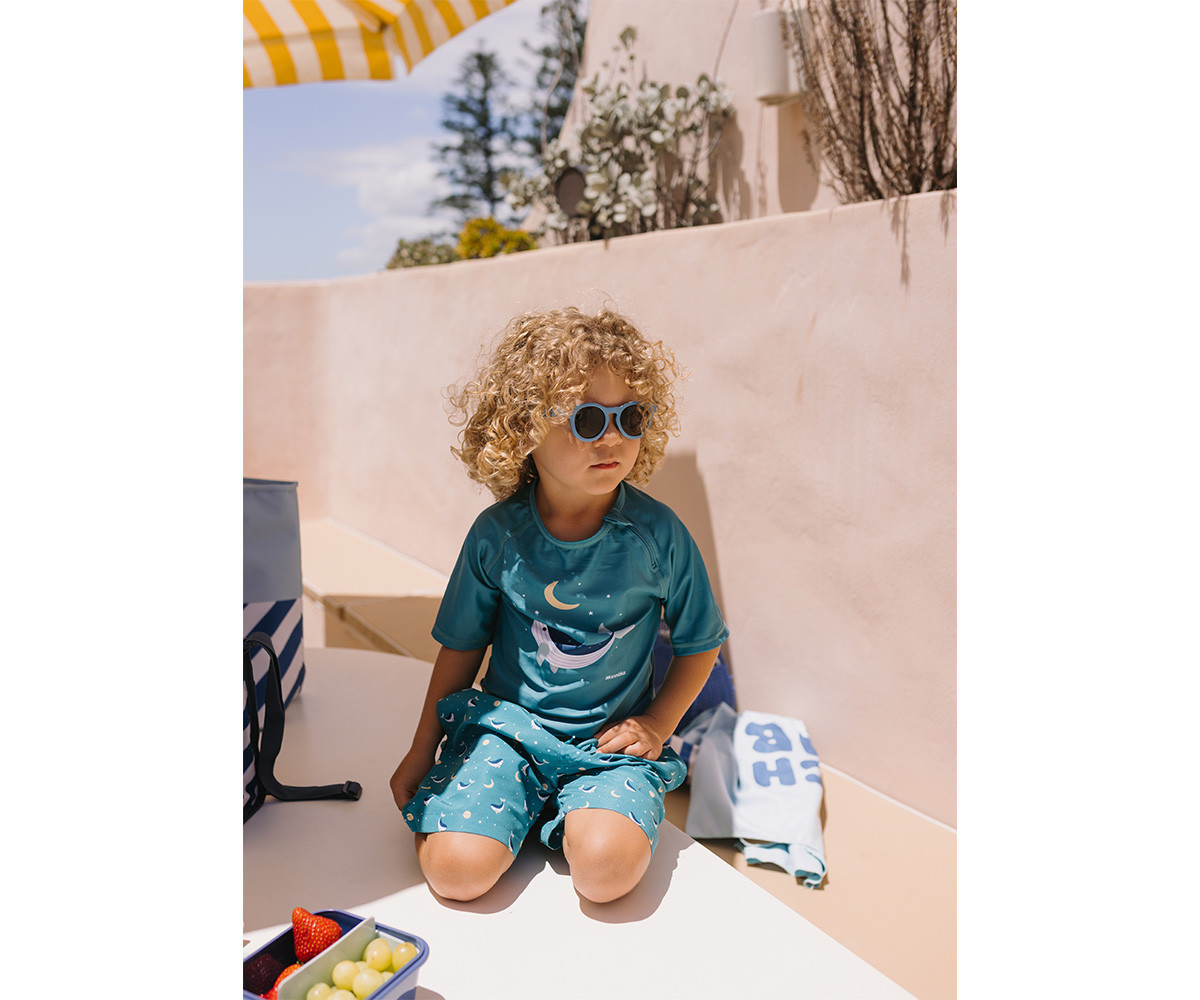 Camiseta de proteção solar Whale Teal