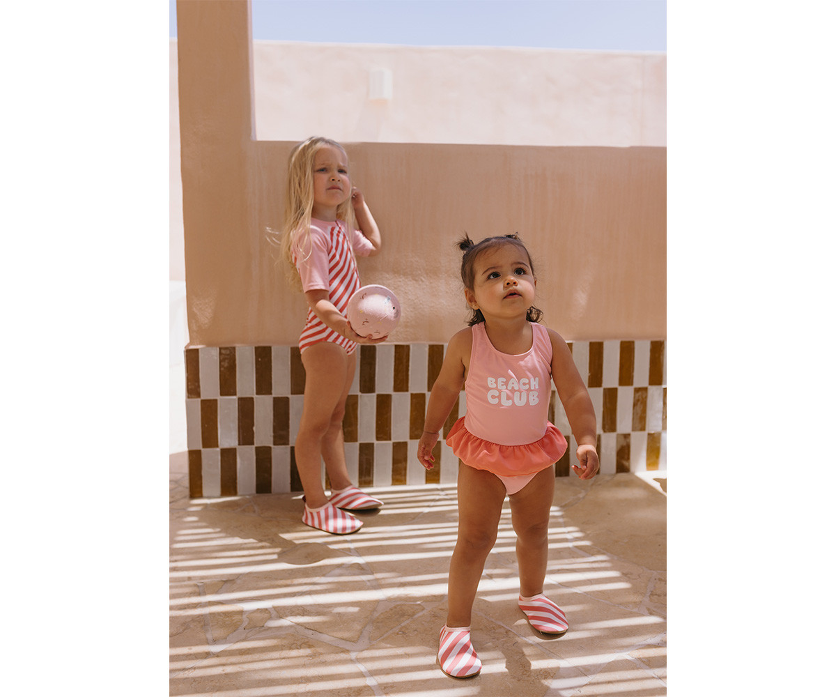 Sapatinhos de Praia Monnëka Stripes Bloom & Blush