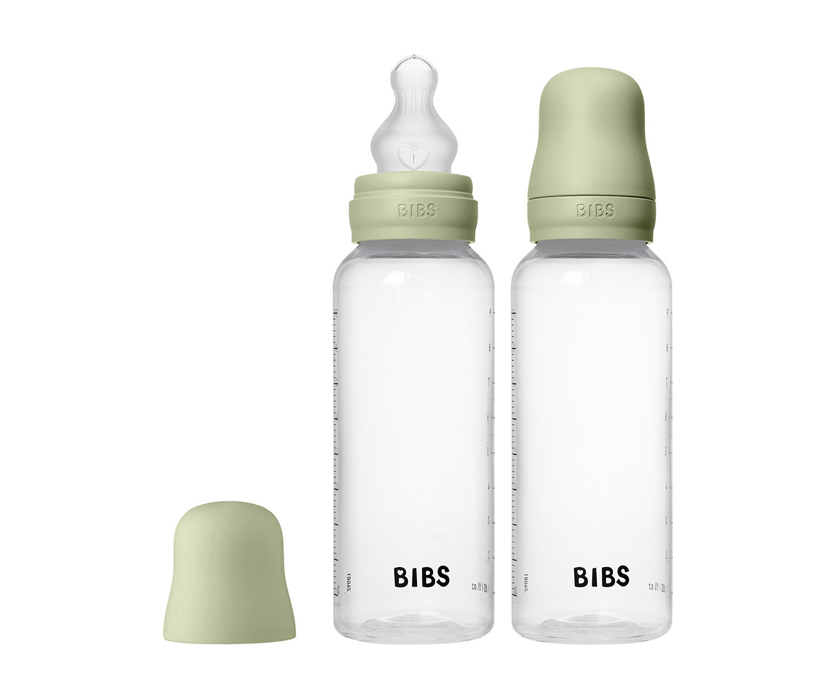 2 Biberon Plastica BIBS Silicone Sage 270ml