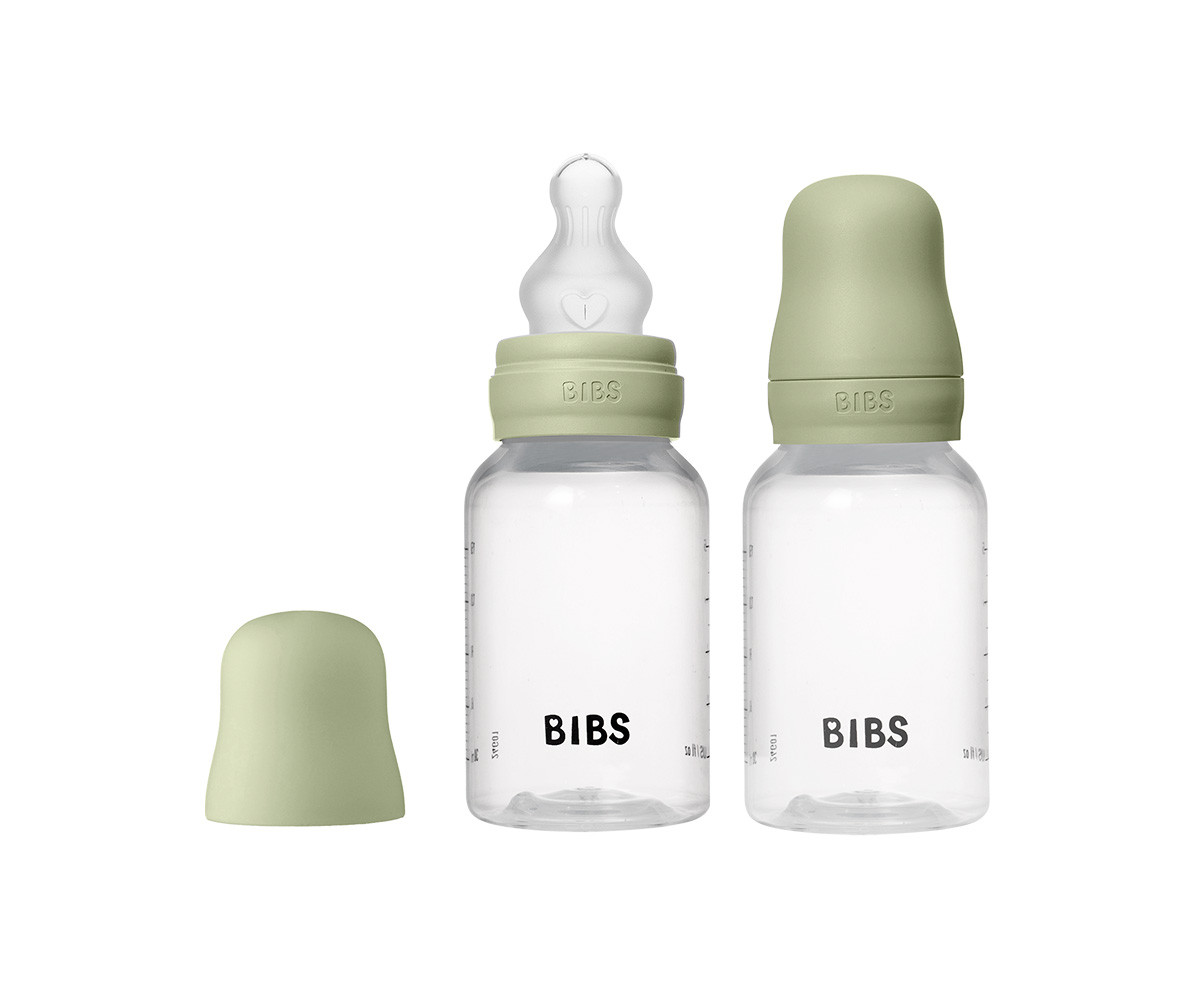 2 Biberon Plastica BIBS Silicone Sage 150ml