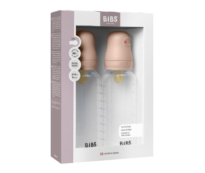 2 Biberones Plástico BIBS Látex Blush 270 ml