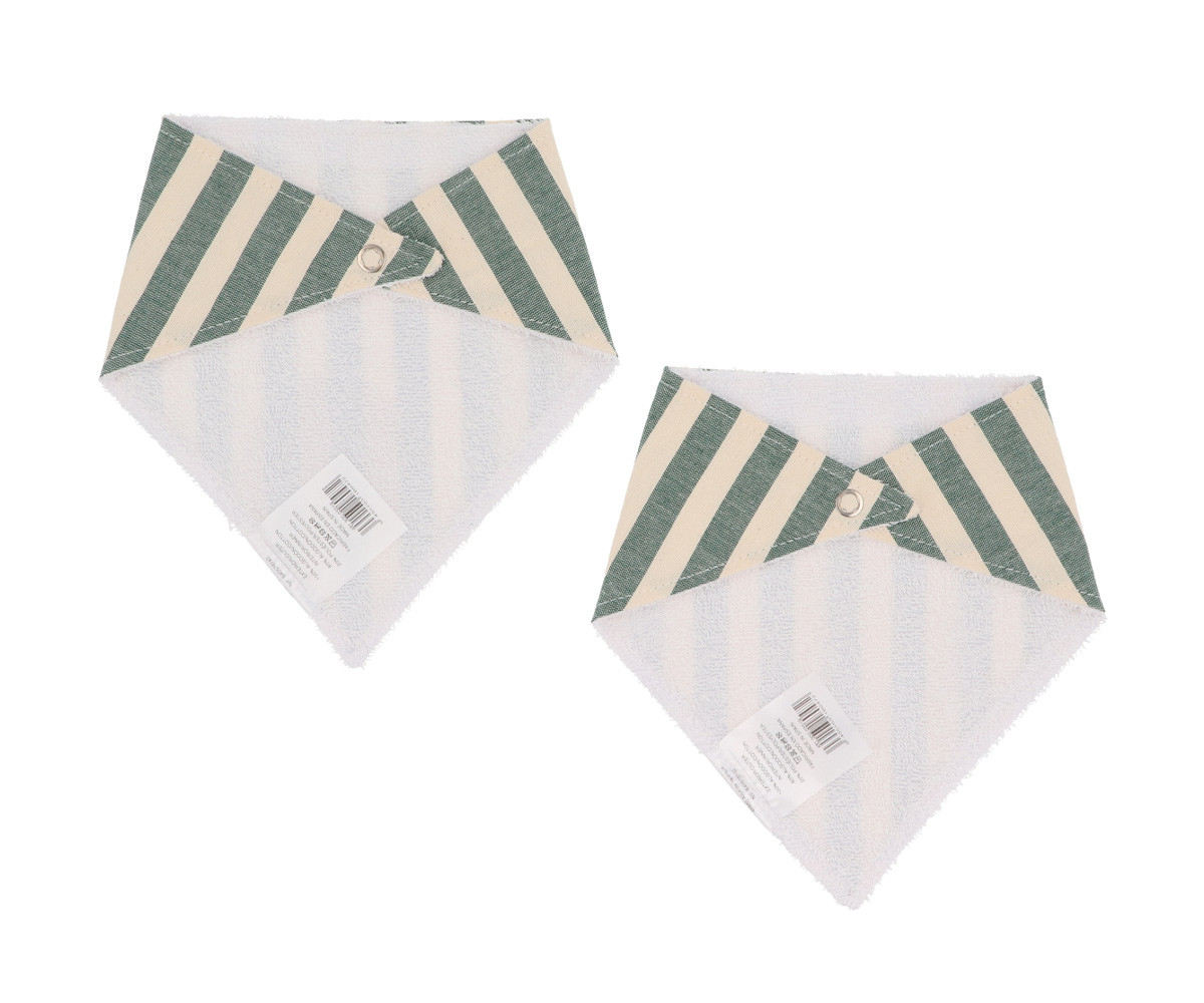 2 Bandane Stripe Green Khaki