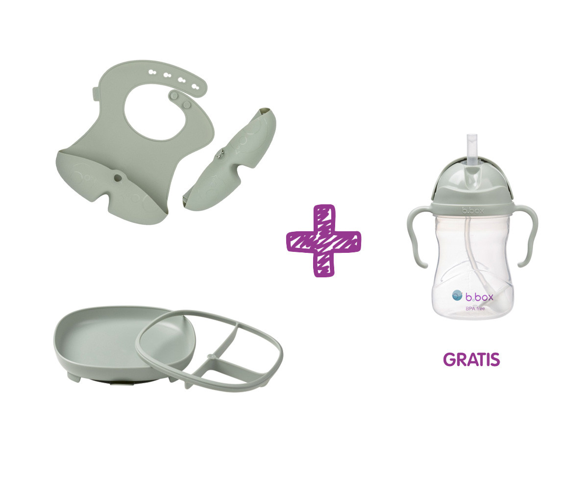 PROMO Piatto e Bavaglio Silicone + Tazza Sage