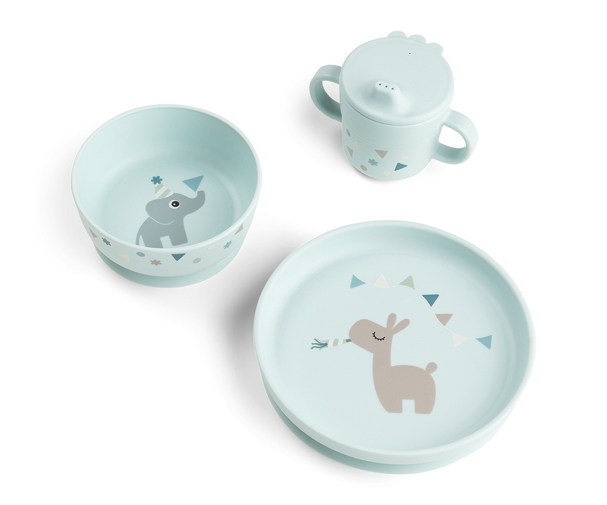 Set Prime Stoviglie Foodie con Ventosa Celebration Blue