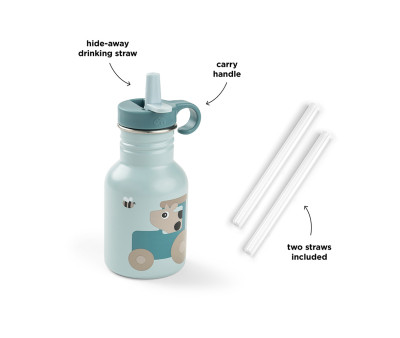 Botella de Acero Tiny Farm Blue 350ml