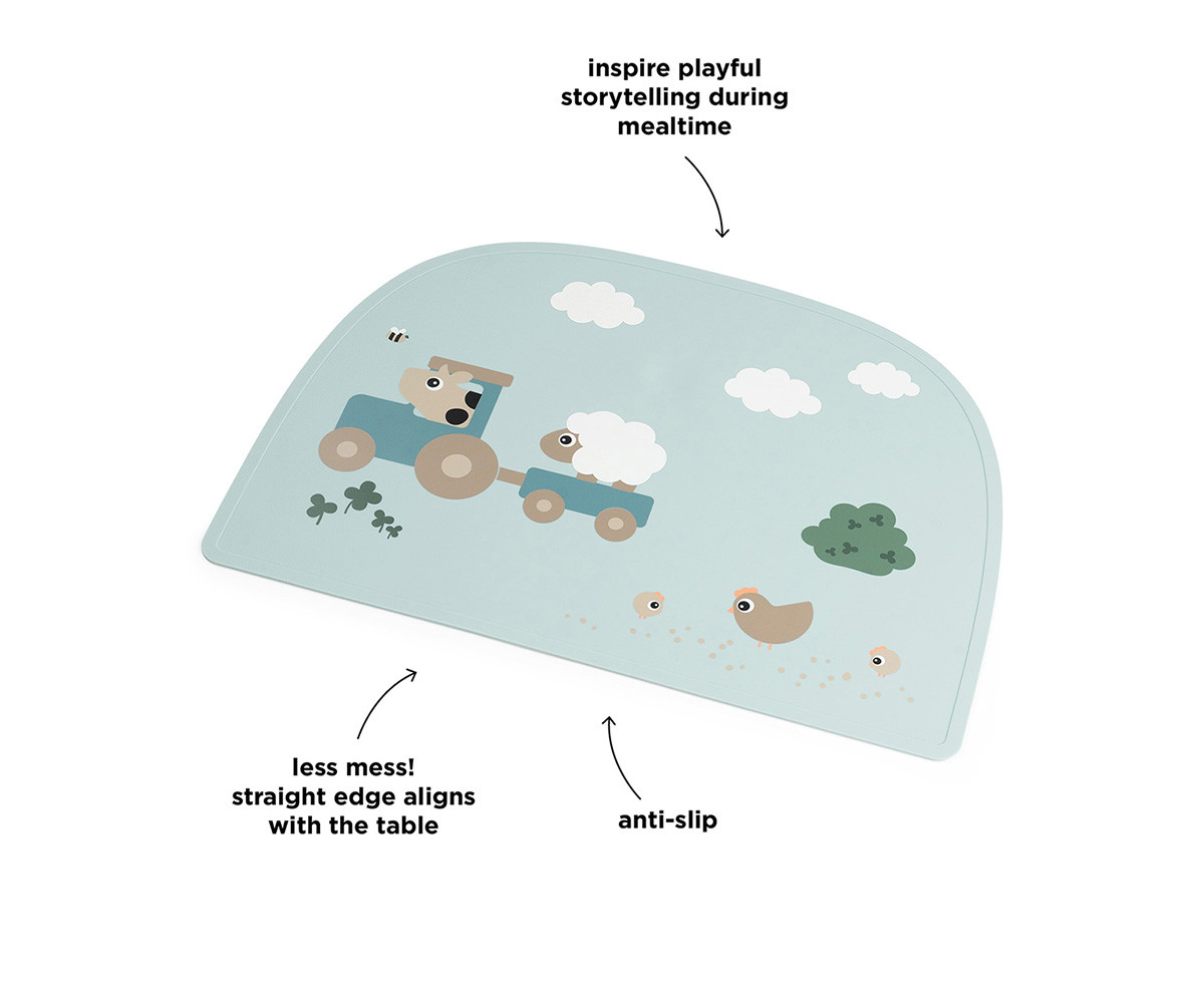 Salvamantel de Silicona Tiny Farm Blue