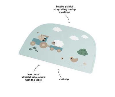 Salvamantel de Silicona Tiny Farm Blue