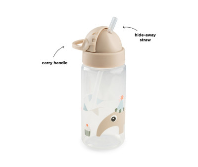 Botella Plástico con Pajita Celebration Sand 350ml