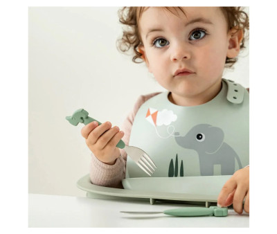 Babero de Silicona Playground Green