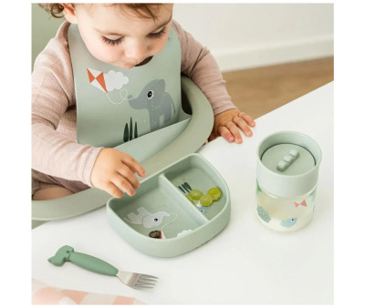 Babero de Silicona Playground Green