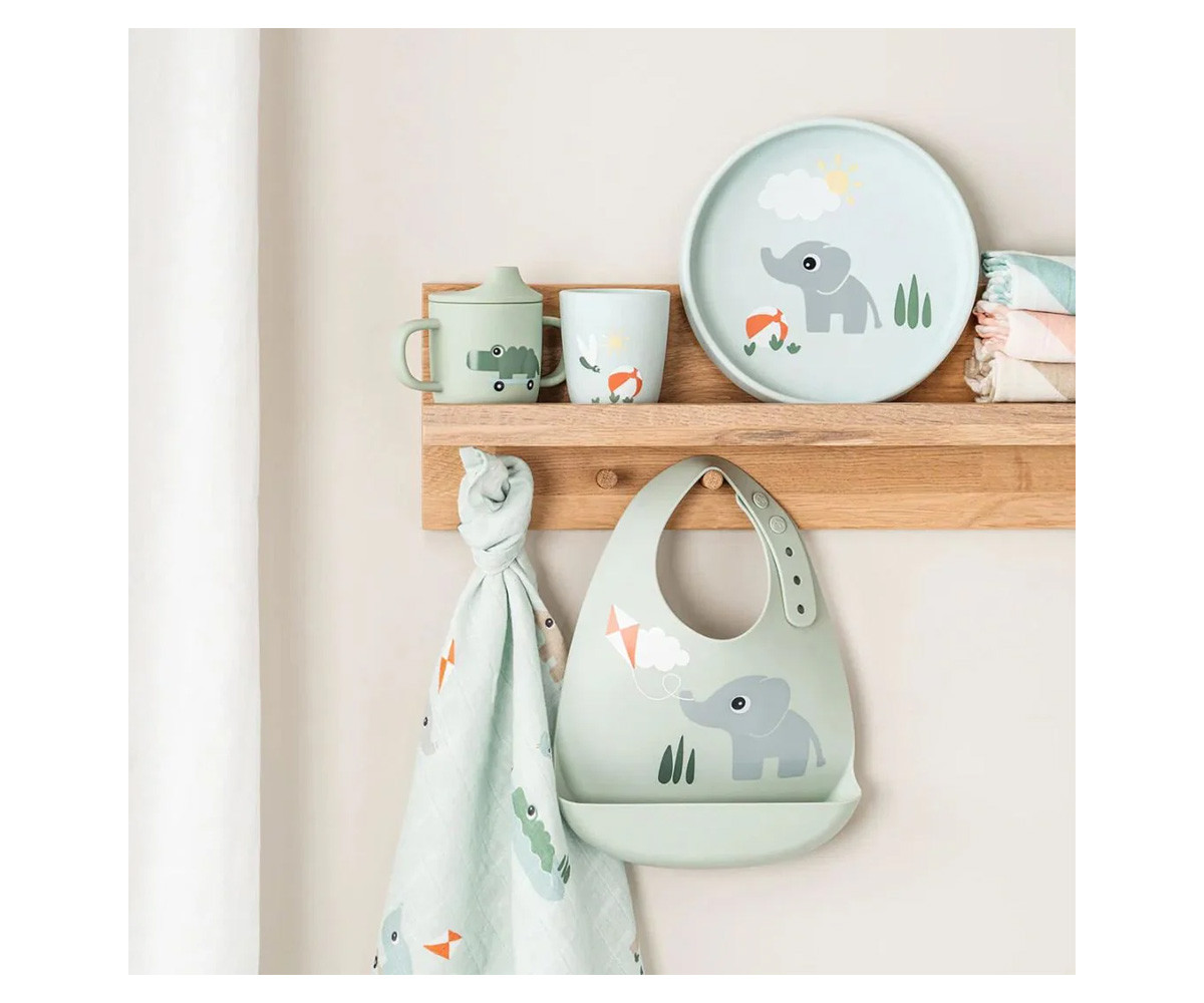 Babero de Silicona Playground Green